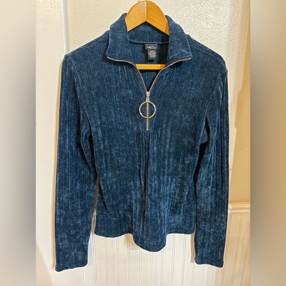 Rue21 Jackets & Blazers - Rue21 Women's Blue Zip-Up Jacket